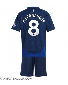 Manchester United Bruno Fernandes #8 Echipament de Fotbal Replică 2024-25 Copii Deplasare (+ Șorturi)